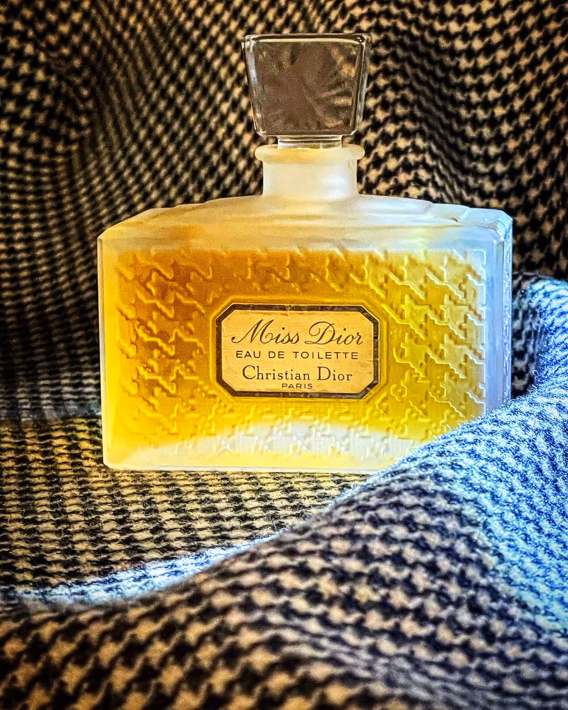 Clear glass and a gilt accent