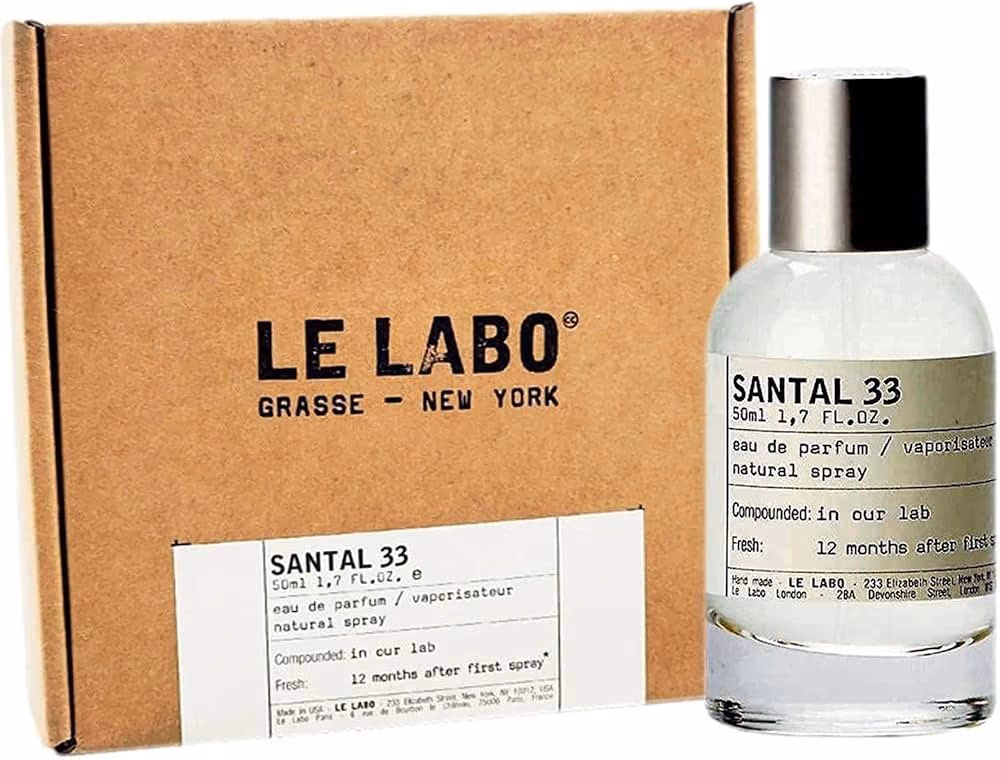 A perfume bottle in warm studio light