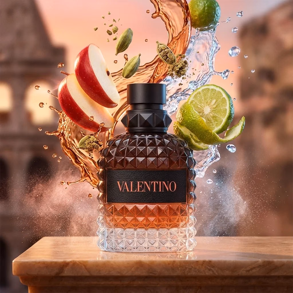 A dark bottle under soft light