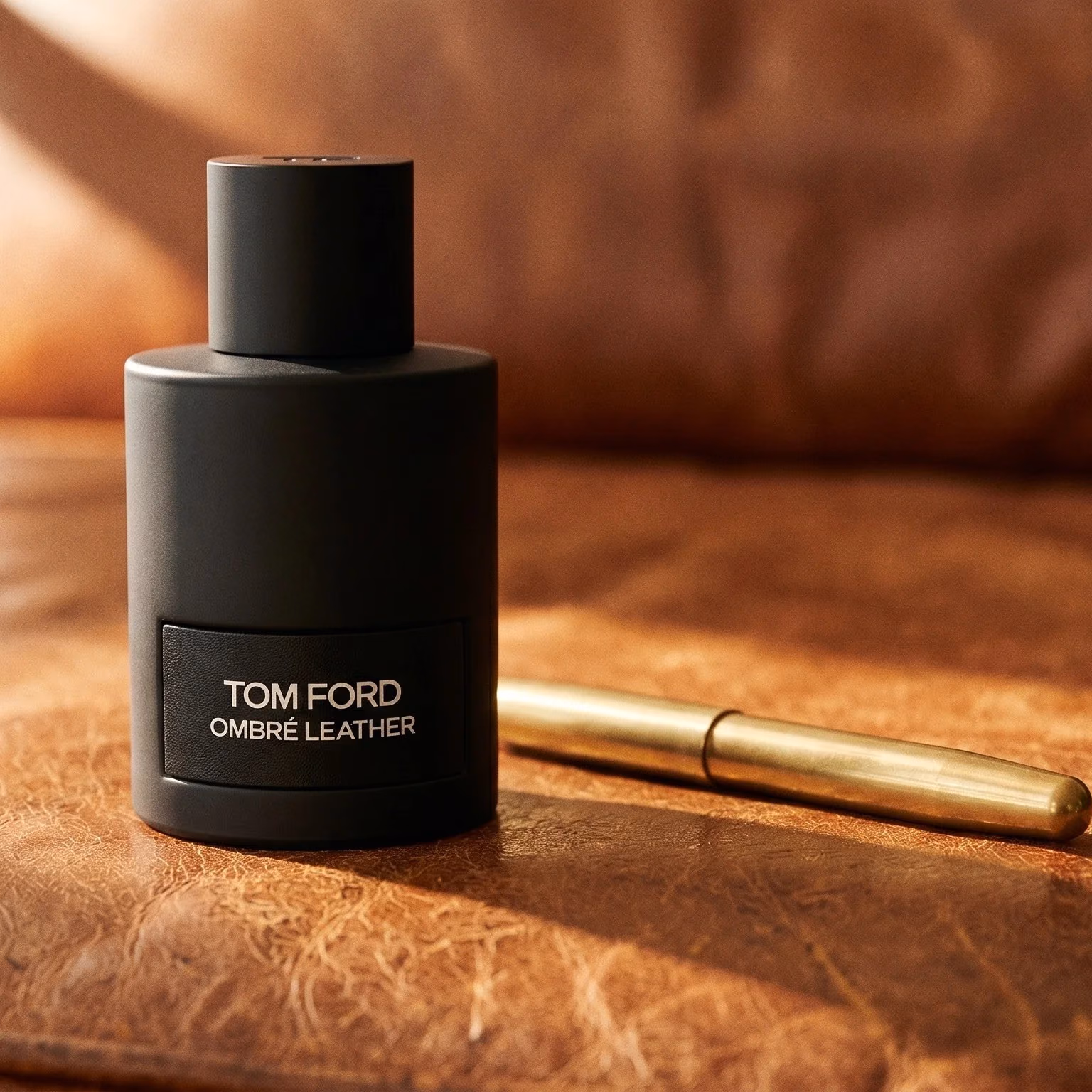 A tall bottle catching a hard highlight